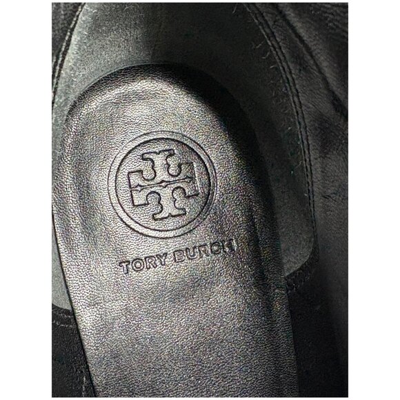 Tory Burch Marsden Black Suede Heeled Ankle Boots - Picture 2 of 12